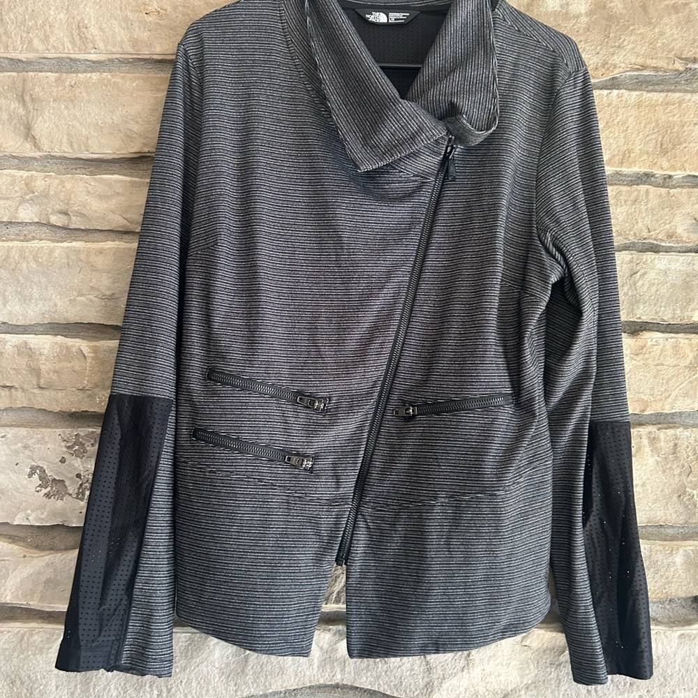 The North Face Women's Gray and Black Light Zip Jacket